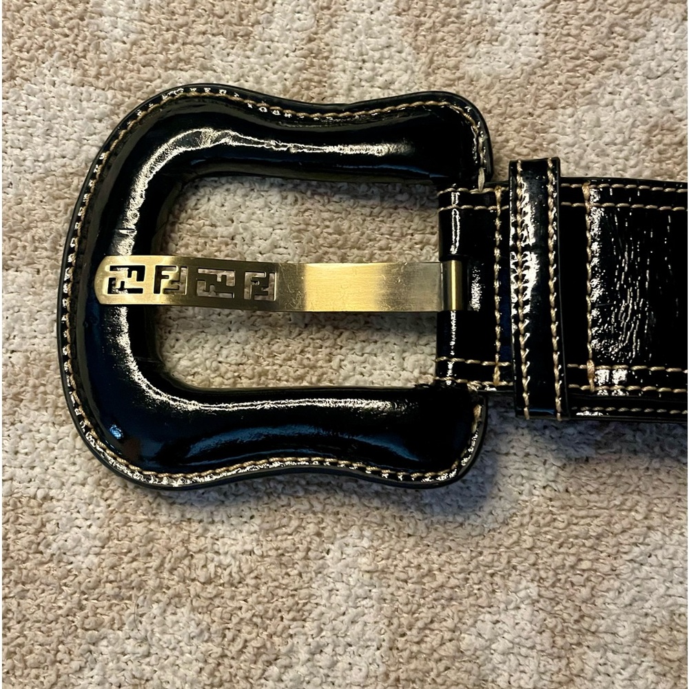 COPY - RESERVED @brettjames1130 - AUTHENTIC Fendi Patent Leather Wide Belt